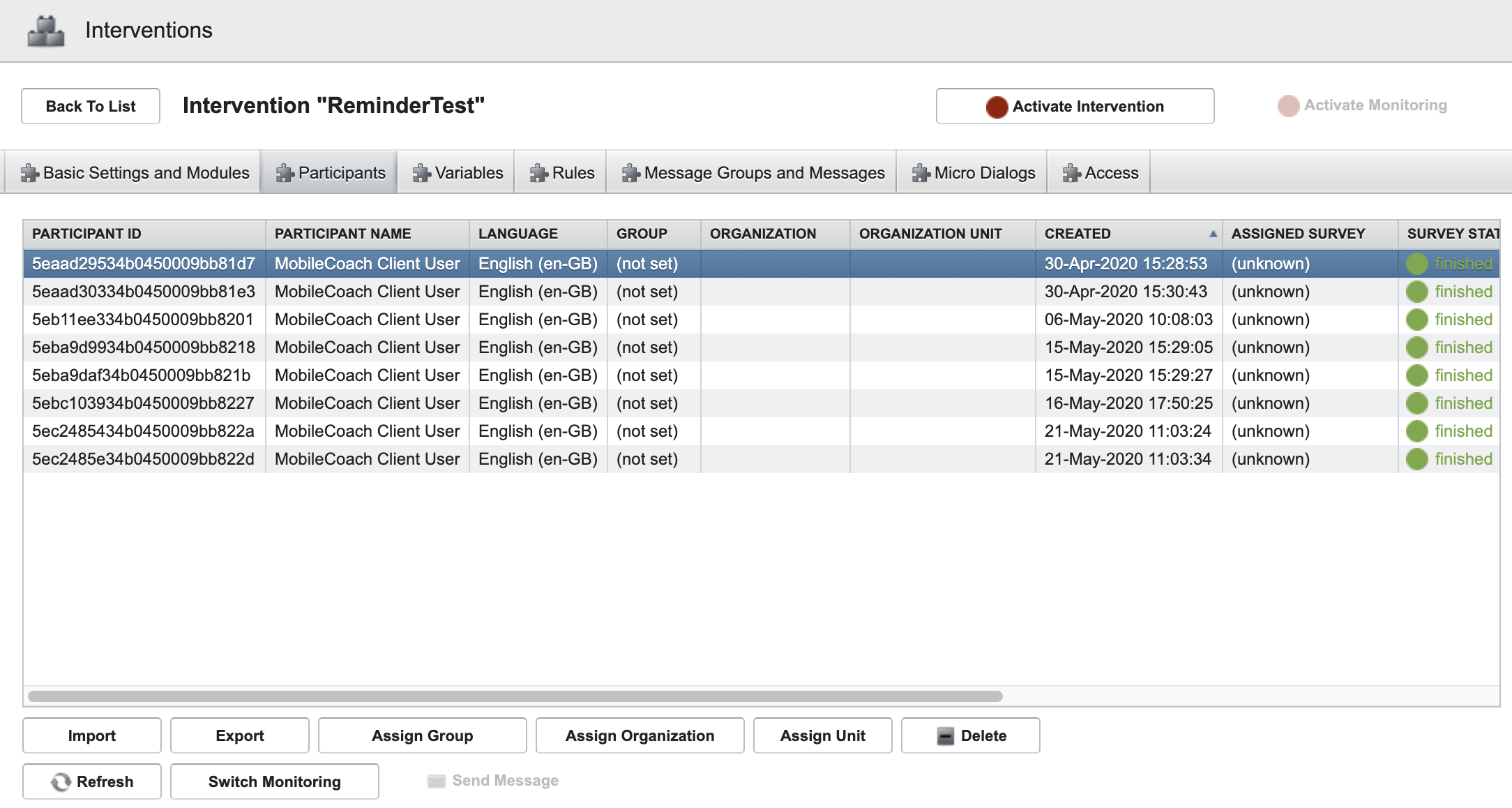 Participants Participants